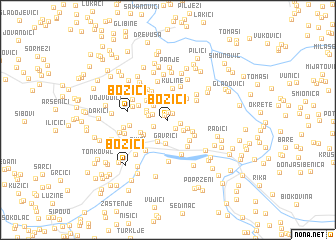 map of Božići