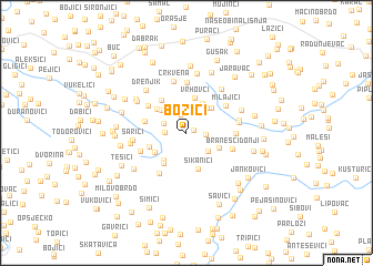 map of Božići