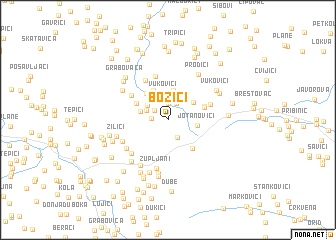 map of Božići