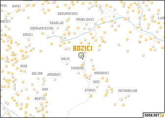 map of Božići