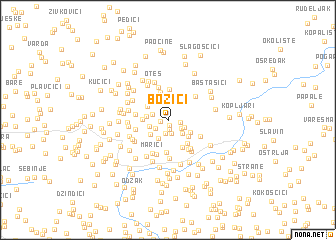 map of Božići