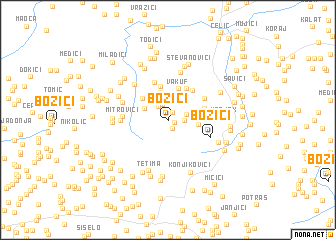 map of Božići