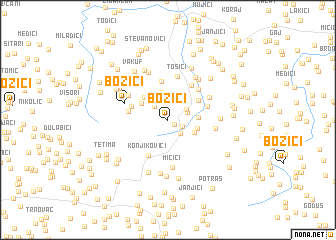 map of Božići