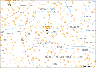 map of Božići