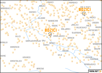 map of Božići