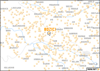 map of Božići