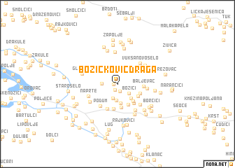 map of Božičković Draga