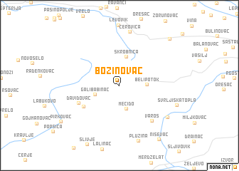 map of Božinovac