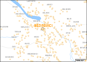 map of Božinovići