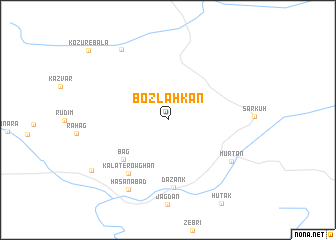 map of Bozlaḩkān