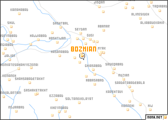 map of Boz Mīān