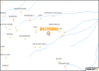 map of Boznābād