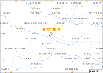 map of Bozouls