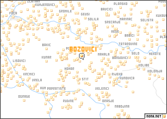 map of Božovići
