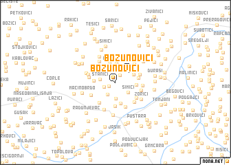 map of Božunovići