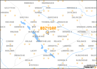 map of Bożydar