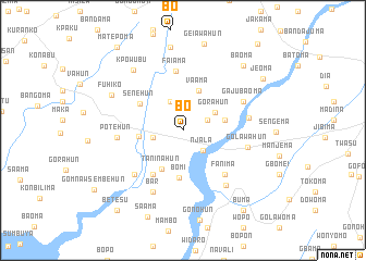 map of Bo