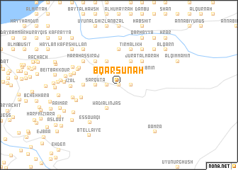 map of Bqarşūnah