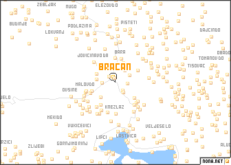map of Braćan