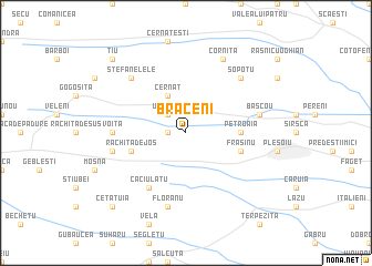 map of Brăceni