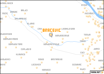 map of Bračević