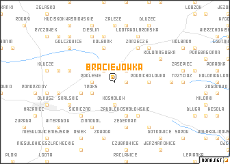 map of Braciejówka