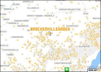 map of Brackenville Woods