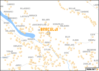 map of Bračulji