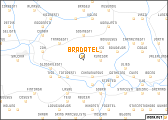 map of Brădăţel