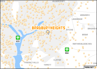 map of Bradbury Heights