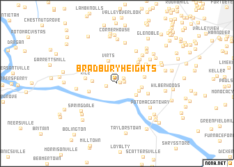 map of Bradbury Heights