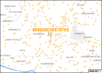 map of Braddock Estates