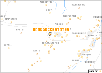 map of Braddock Estates