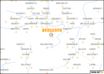 map of Brădeana