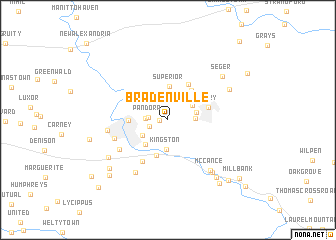 map of Bradenville