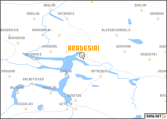 map of Bradesiai