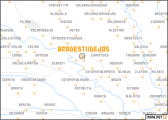 map of Brădeştii de Jos