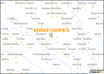 map of Brădeştii din Faţă