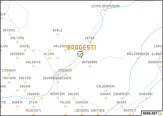 map of Brădeşti