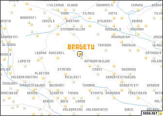 map of Brădeţu