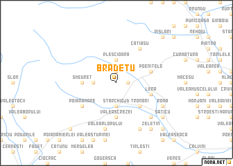 map of Brădetu