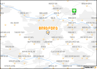 map of Bradford