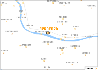 map of Bradford