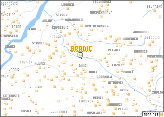 map of Bradić