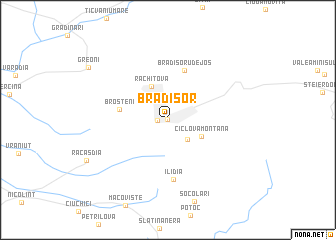 map of Brădişor