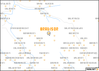 map of Brădişor