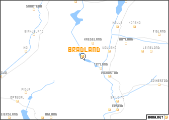 map of Brådland