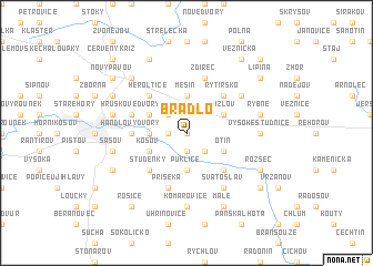 map of Bradlo