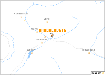 map of Bradulovets