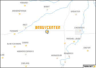 map of Brady Center